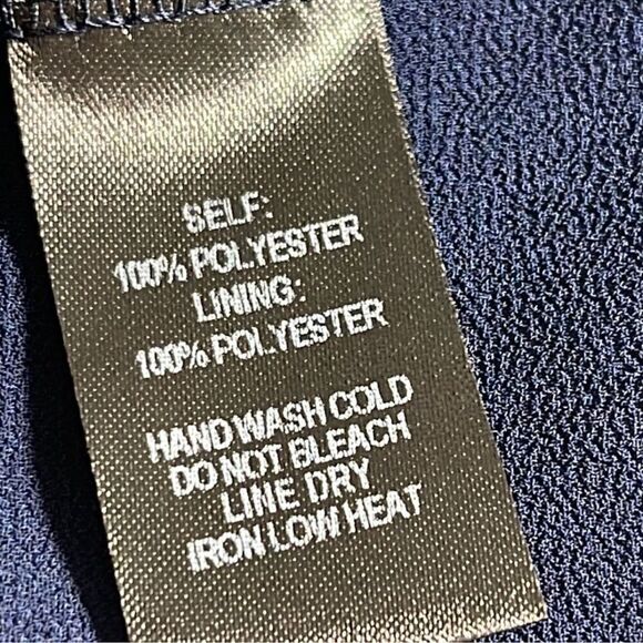 Lulus Dress Womens Sz Medium shift and shout chiffon Navy Blue Mini Preppy NWT - Picture 9 of 10